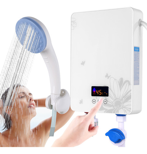 Eléctrico Calentador De Agua Instantaneo Con Ducha Hogar 4kw