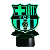 Lámpara 3d Fútbol Club Barcelona  Rgb Con Control 16 Colores