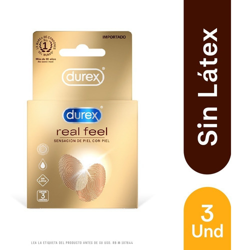 Condones Sin Latex Durex  Real Feel X 3 Und