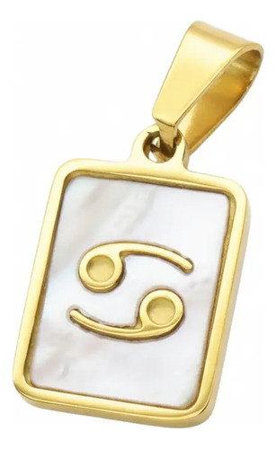 Dije Signo Zodiacal Acero Inoxidable Chapado En Oro 18k