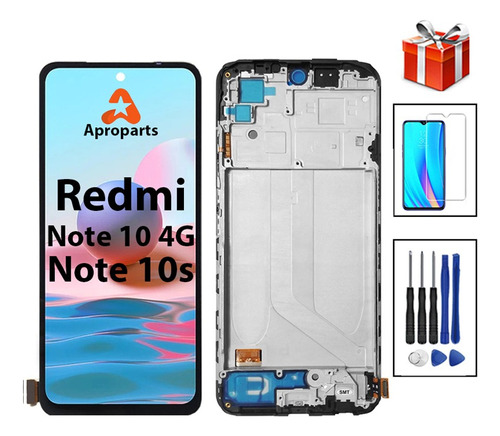 Tela Lcd Compatível Com Redmi Note 10 4g/10s Com Moldura