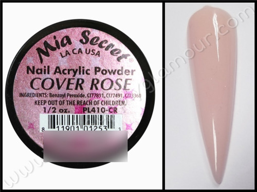  Cover Rose Uñas Acrilicas Mia Secret 15g Polimero Estylosas