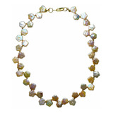 Collar Aesthetic De Perlas Cultivadas En Forma De Flor 10mm