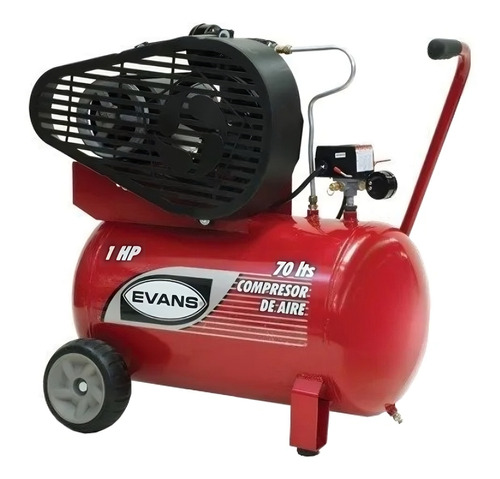 Compresor De Aire Lubricado Evans 1 Etapa 1 Hp 70 L 125 Psi Fase Eléctrica Monofásica Frecuencia 60 Hz