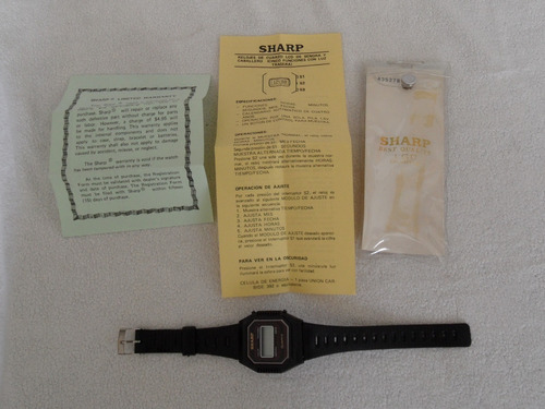Reloj Sharp Lcd Quarzo Vintage 435278 Nuevo