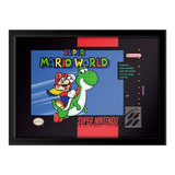 Quadro Capa Super Mario World Us Super Nintendo A3 33x45