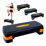 Step Banco Aerobics Fitness Ajustable 10 A 15, Largo 67 Cm Color Naranja