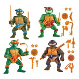 Tortugas Ninja Clasicas Combo De 4 Fig C/acc 10 Cm Int 81030