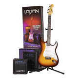Paquete Guitarra Eléctrica Logan Stratocaster Sunbur A Meses