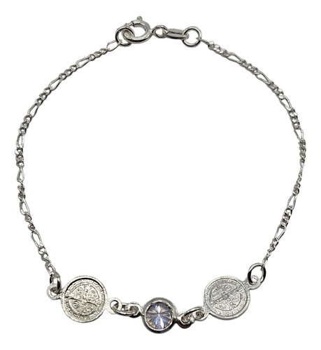 Pulsera Plata Mujer San Benito Italiana 925