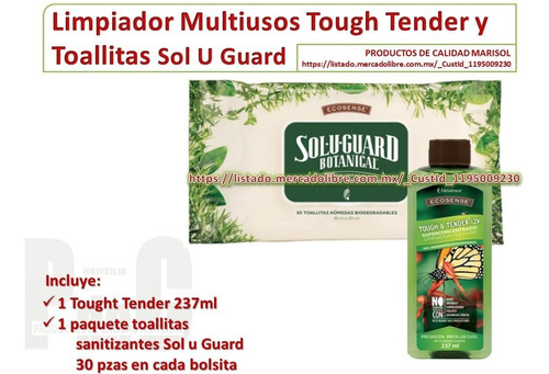 Limpiador Biodegradable Multiusos Tough Tender Y Toallitas
