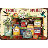Cartel De Chapa Vintage Fruit Of The Spirit Peace Kindn...