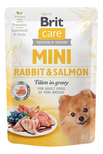 Brit Care Pouch Dog Mini Rabbit And Salmon 85gr. Np