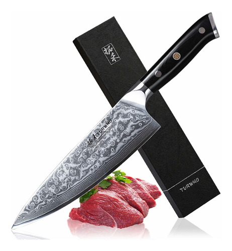 Cuchillo De Chef De 8.0 in Japonés 67 Capas Vg 10 Damasco Ac