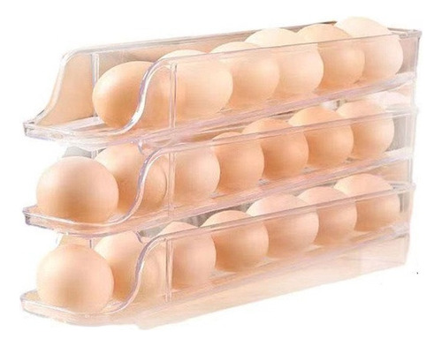 Organizador Contenedor Huevos Huevera 3 Niveles Plastico