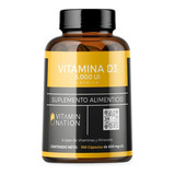 Vitamina D3 5,000 Iu 100 Capsulas 3 Meses Premium Eg D40 Sabor Sin Sabor