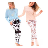 Pijama De Mujer Invierno Lencatex - Vaca Lisa