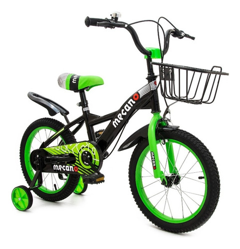 Bicicleta Cross Niños 081 Rodado 12 Con Rueditas Love Color Verde