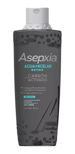 Asepxia Agua Micelar Carbon 400 Ml
