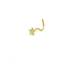 Piercing Nariz Oro 18k Modelo Estrella Con Piedra, 5 Puntas