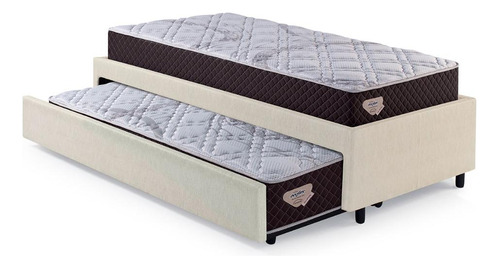 Bicama Box Solteiro 88x188 Com 2 Colchões Adorabile Ecoflex