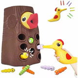 Juego Encaje Montessori Motricidad Pájaro Carpintero Tronco