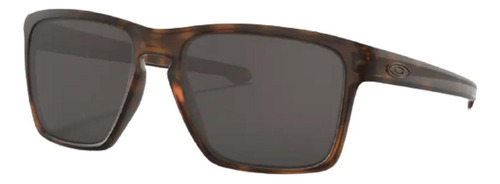 Anteojos De Sol Oakley Sliver Xl Extra Large Con Marco De O Matter Color Matte Brown Tortoise, Lente Warm Grey De Plutonite Clásica, Varilla Matte Brown Tortoise De O Matter - Oo9341