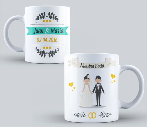 Pack 10 Tazas Personalizadas Bonitos Recuerdos En Tu Evento