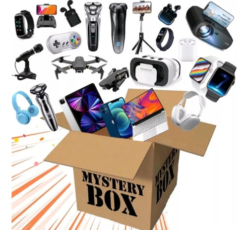 Caja Box Misteriosa Tecnología Aleatoria Línea Plata