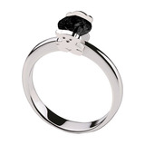 Anillo Ositos Plata 925 Maciza Certificada Y Diamante Negro