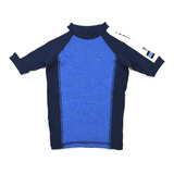 Traje De Baño Niño Playera M/c Mod. Nowtc61 Col. Azul/navy