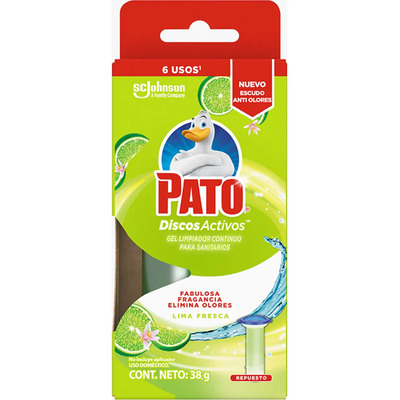 Limpiador de Baños en Gel Pato Discos Activos Lima Fresca Repuesto 36ml | MercadoLibre