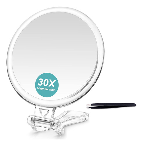  Espejo De Aumento 30x, Espejo De Dos Caras + Obsequio 