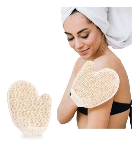 Guante Exfoliante De Sisal Piel Para Spa Corporal Rostro