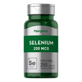 Selenium 200 Mcg X 250 Tabletas Veganas De Piping Rock