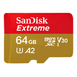 Memoria Micro Sdxc Sandisk Extreme 64gb A2 U3 Clase 10 4k