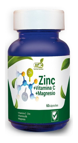 Suplemento  Zinc, Vitamina C Y Magnesio 60 Caps Anc