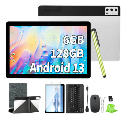 10.1 Inch Wifi Tablet 6+128gb Android 13 8 Núcleos Con Funda