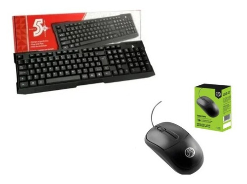 Kit Teclado Usb Office + Mouse Usb Office 1000 Dpi 5+ (nfe) 