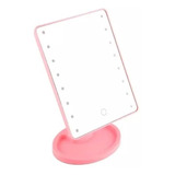 Espejo 16 Luz Led Tactil Maquillaje Usb Portatil Giratorio 