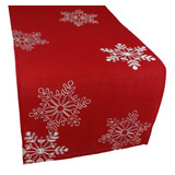 Xia Home Fashions Nevado De Noel Bordado Camino De Mesa De N