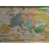 Mapa Mural Escolar Antiguo De Europa En 1492