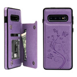 Funda Violeta Tipo Billetera Para Samsung Galaxy S10