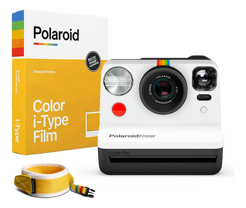 Kit Polaroid Now + Color I-type (8 Exp) + Correa Amarilla