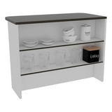 Barra Auxiliar Cocina Excelsior Fendi Madera Mdp Blanco