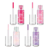 Kit  4 Brillos Labiales Manga Sparkle Lip Oil Rude Cosmetics