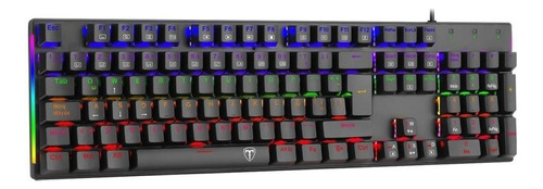 Teclado Gamer Mecanico T-dagger Naxos Rgb Raimbow Switch Blu