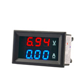 Voltimetro Amperimetro De Panel 100v 10a Display Rojo Azul