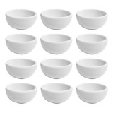 Cazuela Mantequera 6 Cm Porcelana Blanca Condimentos X12 Uni