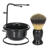 Set De Kit De Afeitado: Brocha Para Afeitar, Soporte Metálic